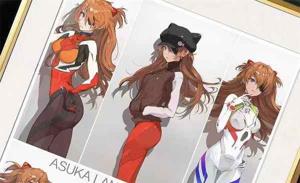 Asuka Langley Soryu Evangelion Unit-02 Six Posture Poster Frame