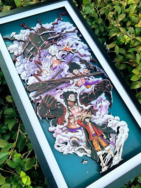 Mystical Art - Sun God Nika Luffy Gear 5 3D Poster Frame