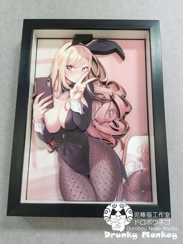 Dorobou Neko Studio - Bunny Girls Marin Kitagawa Cast Off 3D Poster Frame [DS020] 