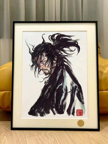 Xing Kong Studio - Character of Vagabond Manga Musashi Miyamoto Poster Frame