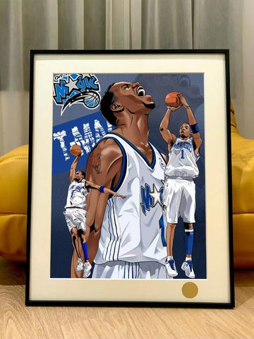 Xing Kong Studio X Jesse - Tracy McGrady Poster Frame