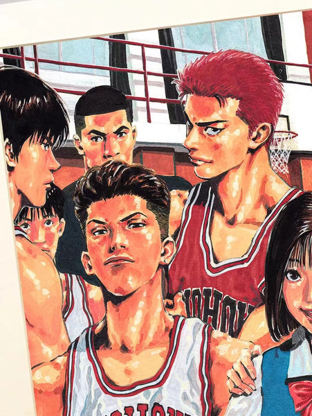 Xing Kong Studio - Shohoku High School Basketball Team Poster Frame