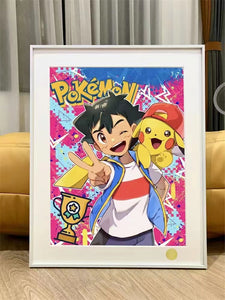 Xing Kong Studio - Ash Ketchum & Pikachu Poster Frame