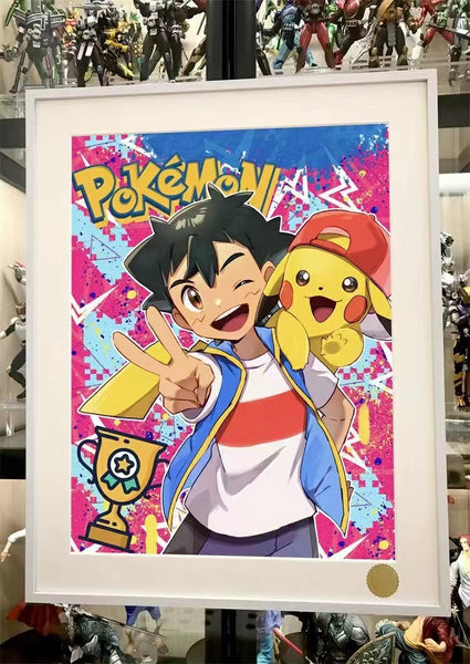 Xing Kong Studio - Ash Ketchum & Pikachu Poster Frame