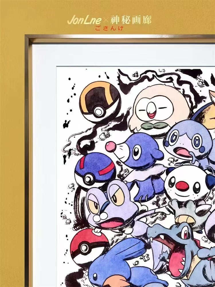 Mystical Art x Jonlne - Pokemon of Ninth Generation Inkjet Style Poster Frame [2 Variants]