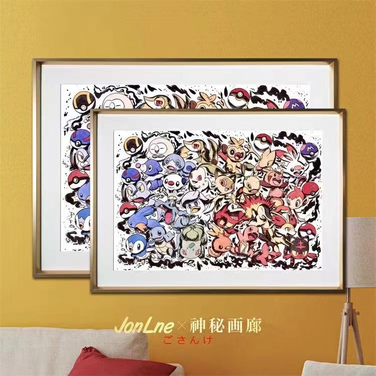 Mystical Art x Jonlne - Pokemon of Ninth Generation Inkjet Style Poster Frame [2 Variants]