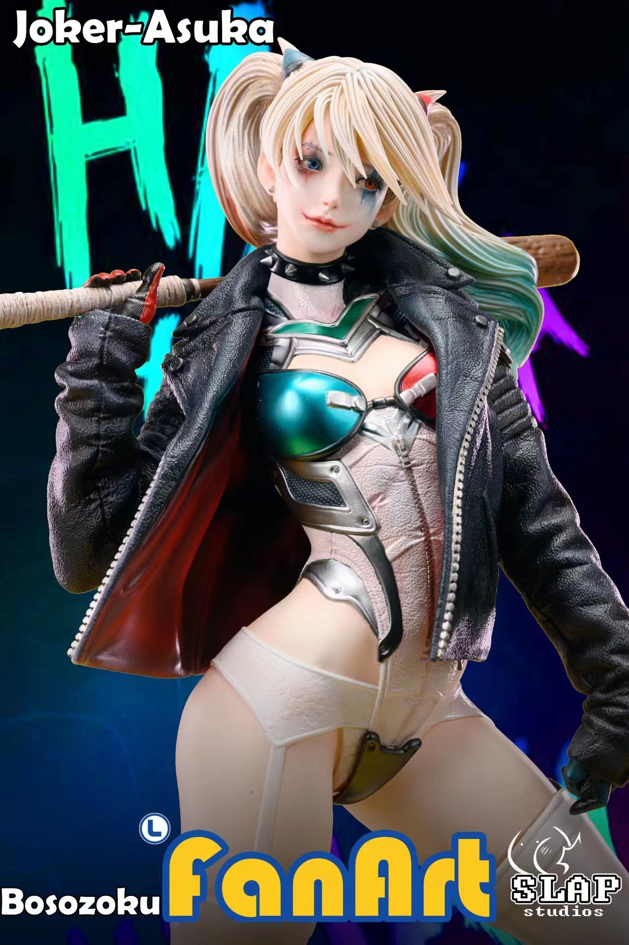 Slap Studio x Fanart - Asuka Langley Soryu / Harley Quinn [Cast Off][3 Variants]
