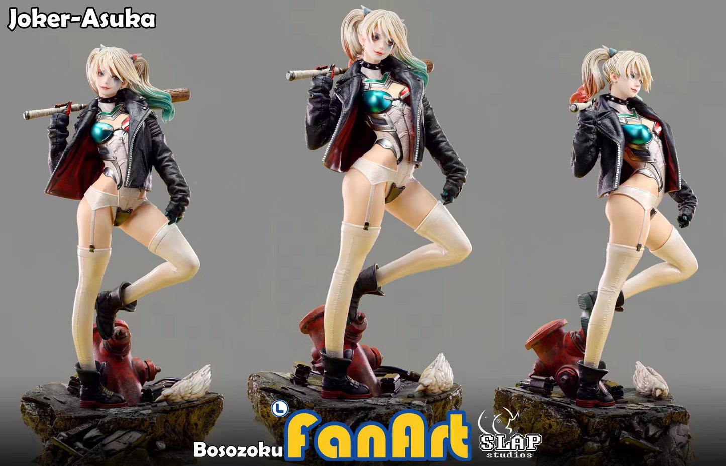 Slap Studio x Fanart - Asuka Langley Soryu / Harley Quinn [Cast Off][3 Variants]