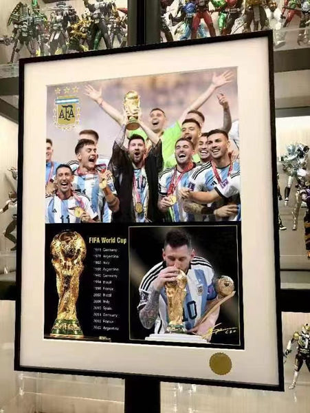 Xing Kong Studio - Lionel Messi Argentina FIFA World Cup Qatar 2022 Champion Poster Frame