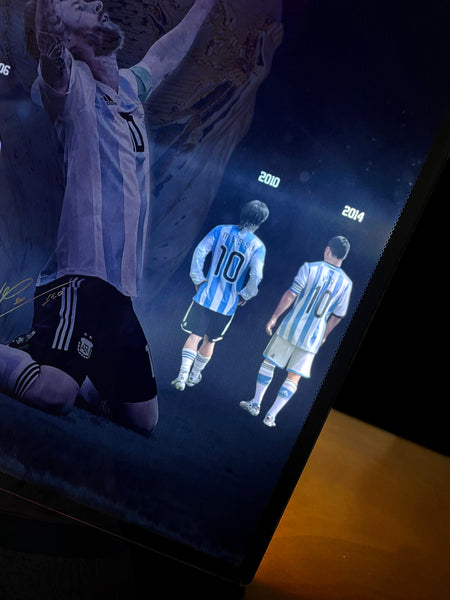 Mystical Art - Lionel Messi Champion Light Guide Transformation Painting [World Cup Champion Version/ No.10 Jersey Version]