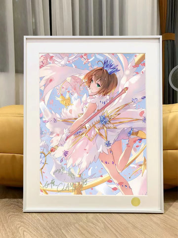 Xing Kong Studio - Sakura Kinomoto and Cerberus Poster Frame