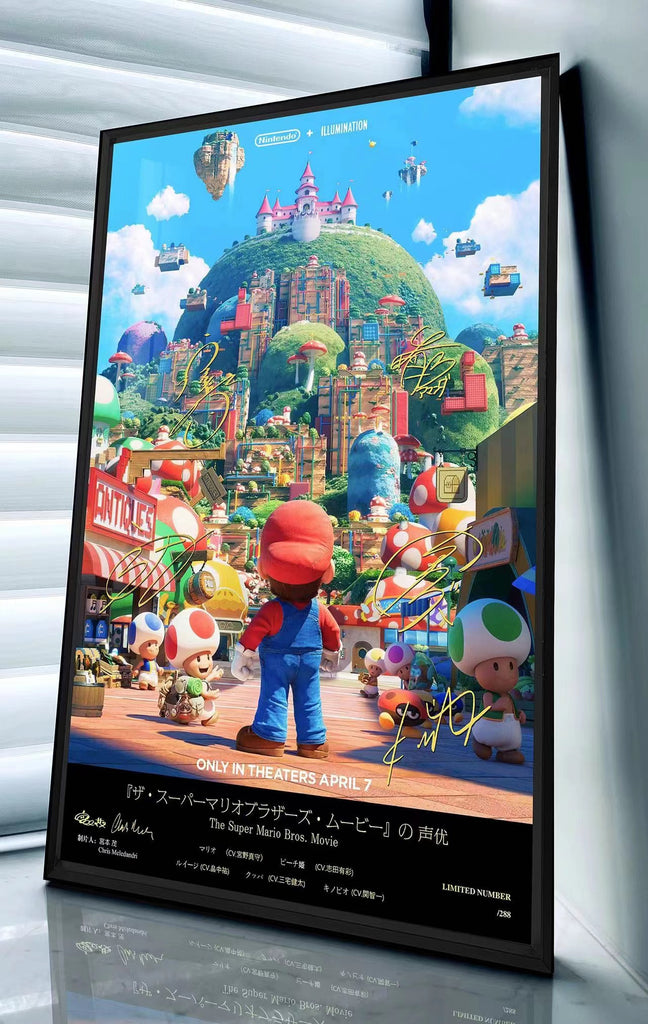 The Super Mario Bros. Movie Voice Actor Signature Poster Frame