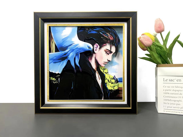 Eren Yeager 3D Poster Frame [36cm x 36cm]