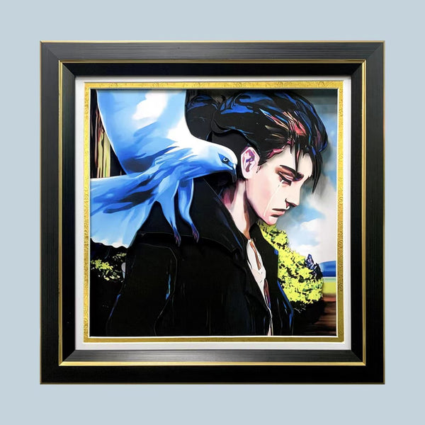 Eren Yeager 3D Poster Frame [36cm x 36cm]