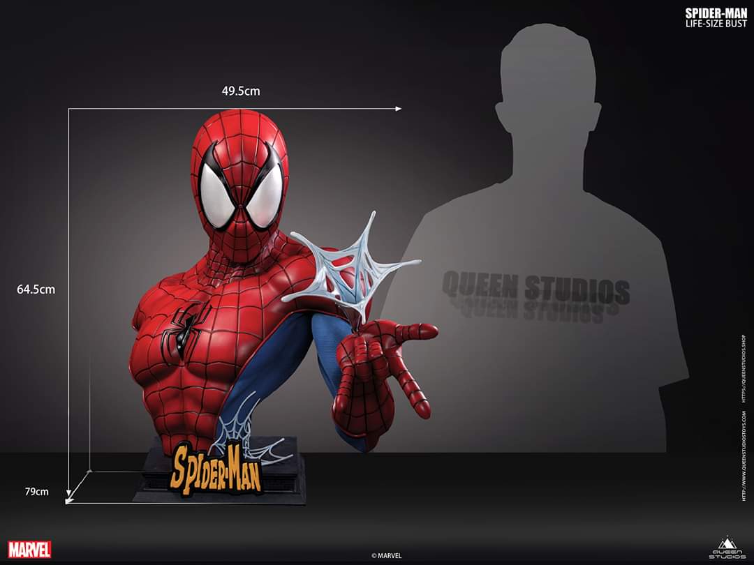 Queen Studio - Spiderman Bust [Blue Red/ Black Red/ Pure Black][1/1 scale]